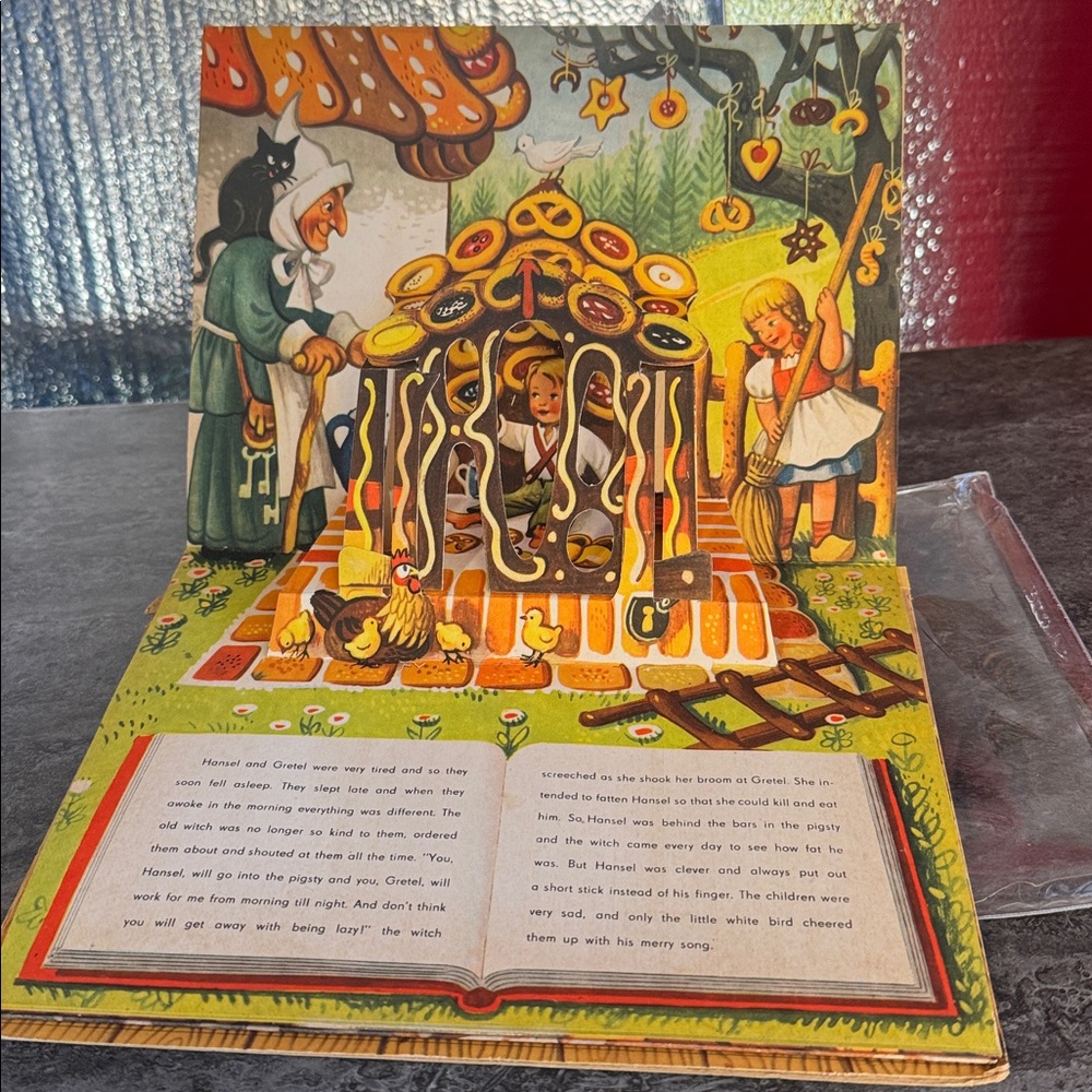 HANSEL AND GRETEL POP-UP & MOVEABLE BOOK 1961 CHILDRENS ARABIC ORIGINAL BOOK - Picture 8 of 15